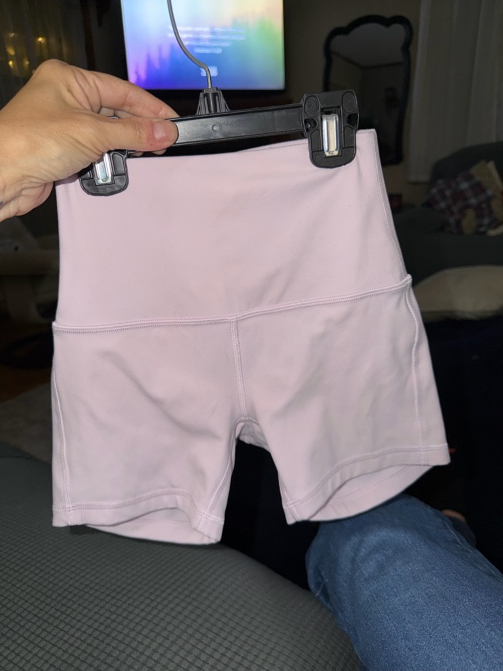 lululemon athletica High-Rise Bike Shorts in Pale Pink